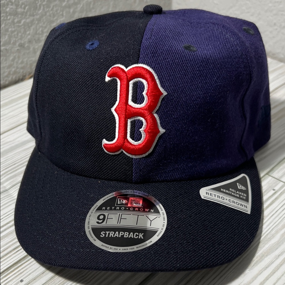 New Era Boston Red Sox Woollen Shades 9fifty High Crown strapback black‎ navy